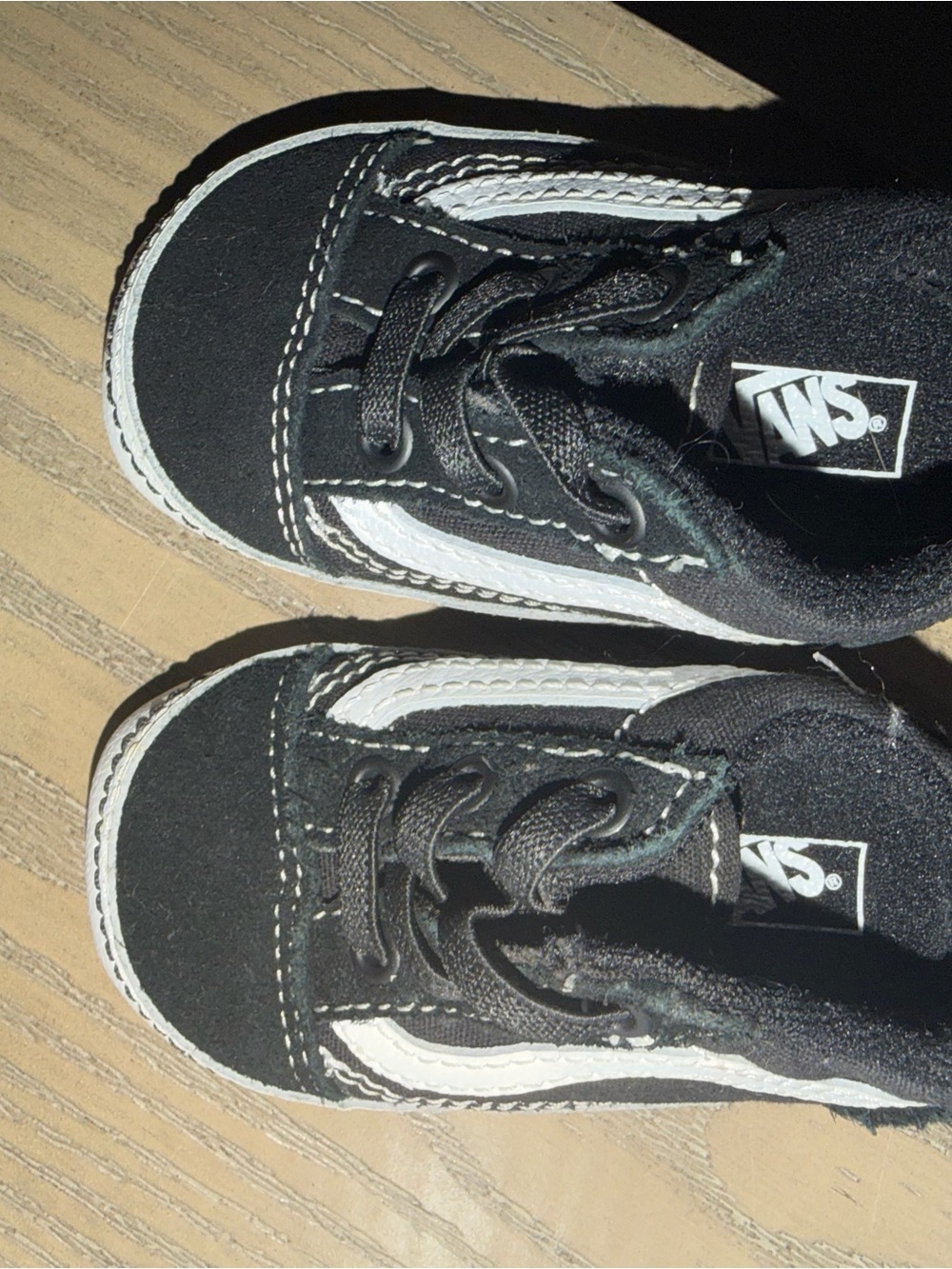 Vans Kids Black and White Low-Top Skate Sneakers